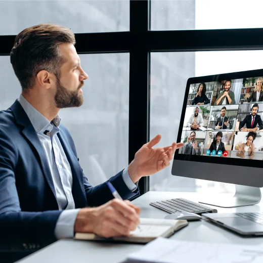Screen and Application Sharing Business Meetings