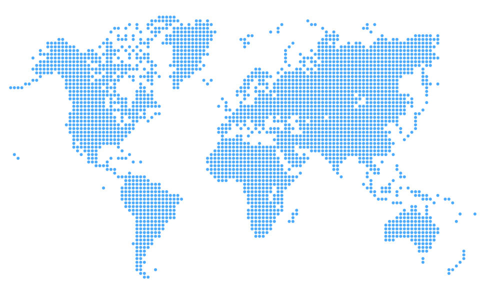 Global coverage world map